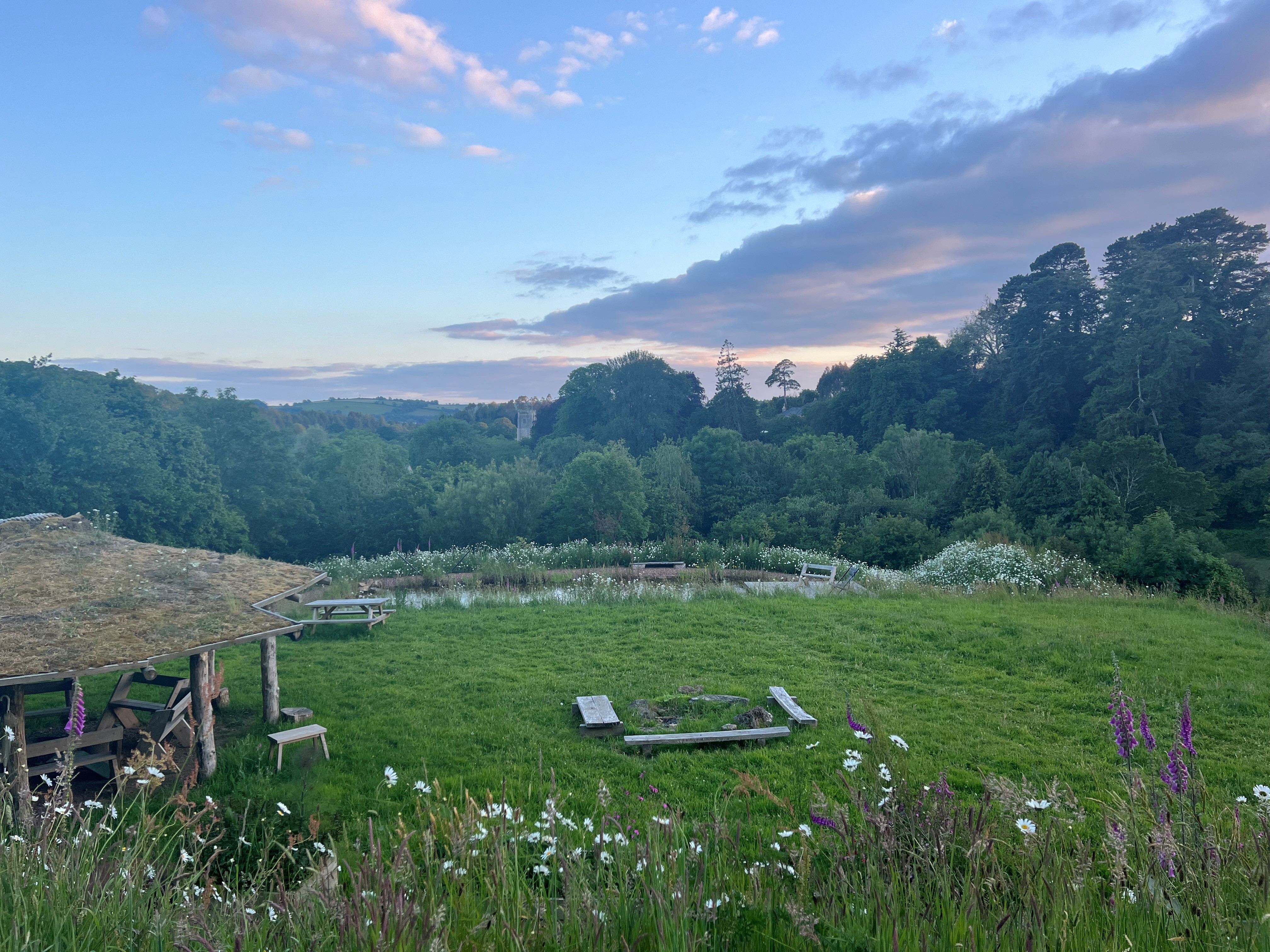 The Field of Possibility at sunset